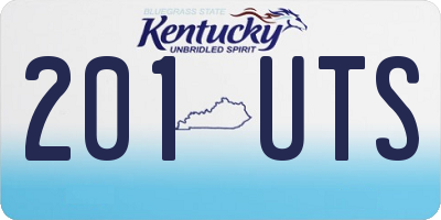 KY license plate 201UTS