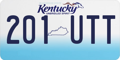 KY license plate 201UTT