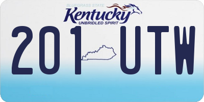 KY license plate 201UTW