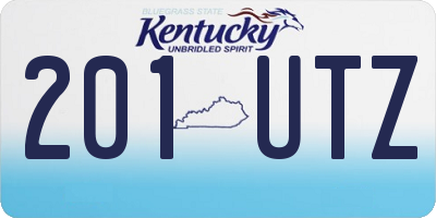KY license plate 201UTZ