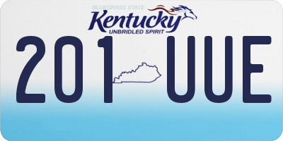 KY license plate 201UUE