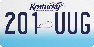 KY license plate 201UUG