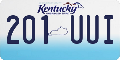KY license plate 201UUI