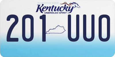 KY license plate 201UUO