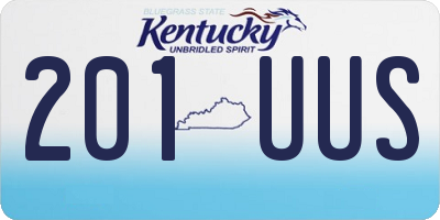 KY license plate 201UUS