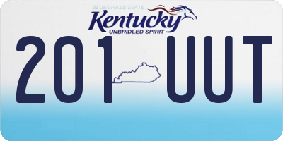 KY license plate 201UUT