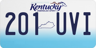 KY license plate 201UVI