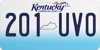 KY license plate 201UVO