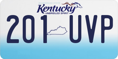KY license plate 201UVP