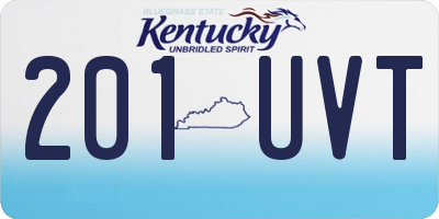 KY license plate 201UVT