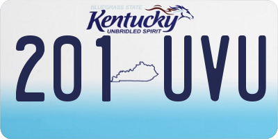 KY license plate 201UVU