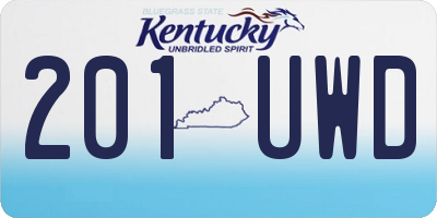 KY license plate 201UWD