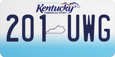KY license plate 201UWG