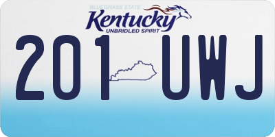 KY license plate 201UWJ