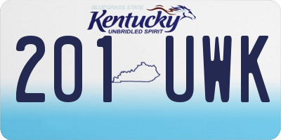 KY license plate 201UWK