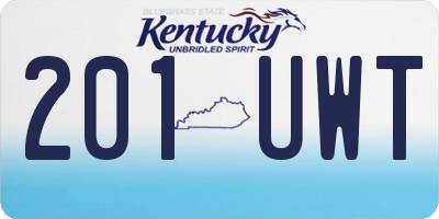 KY license plate 201UWT