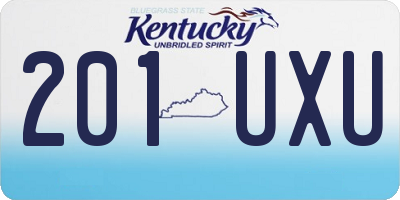 KY license plate 201UXU