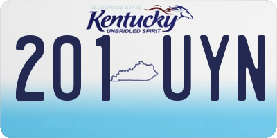 KY license plate 201UYN