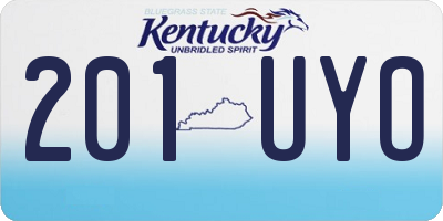 KY license plate 201UYO
