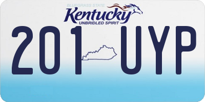 KY license plate 201UYP