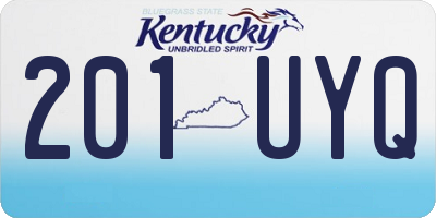 KY license plate 201UYQ