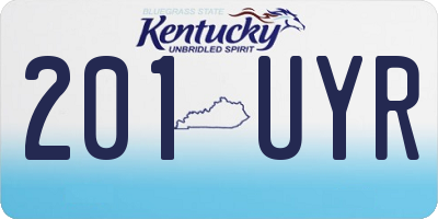 KY license plate 201UYR