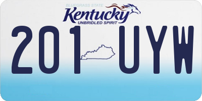 KY license plate 201UYW
