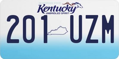 KY license plate 201UZM