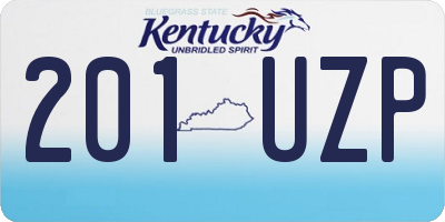 KY license plate 201UZP
