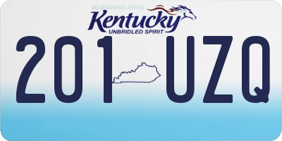 KY license plate 201UZQ