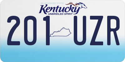 KY license plate 201UZR