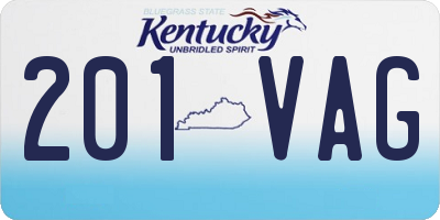 KY license plate 201VAG