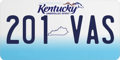 KY license plate 201VAS