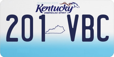 KY license plate 201VBC