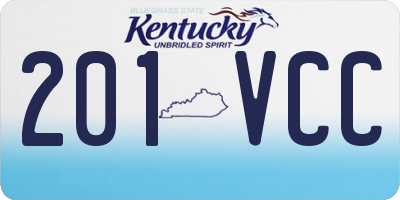 KY license plate 201VCC
