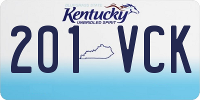 KY license plate 201VCK