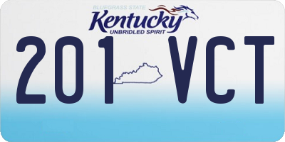 KY license plate 201VCT