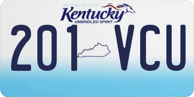 KY license plate 201VCU