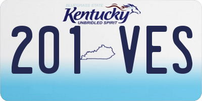 KY license plate 201VES