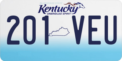 KY license plate 201VEU