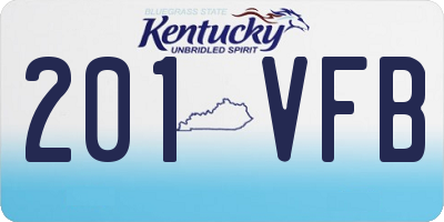 KY license plate 201VFB