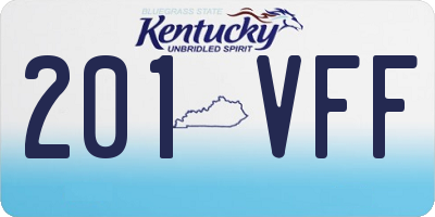 KY license plate 201VFF