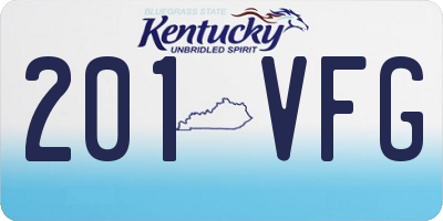 KY license plate 201VFG
