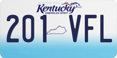 KY license plate 201VFL