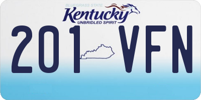 KY license plate 201VFN