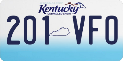 KY license plate 201VFO