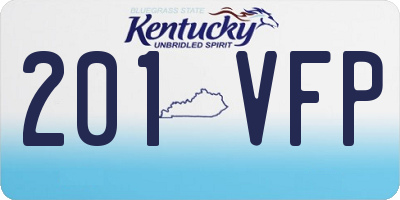 KY license plate 201VFP