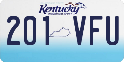 KY license plate 201VFU