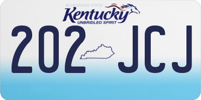 KY license plate 202JCJ