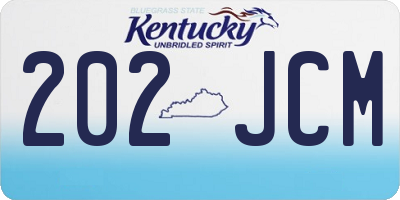 KY license plate 202JCM